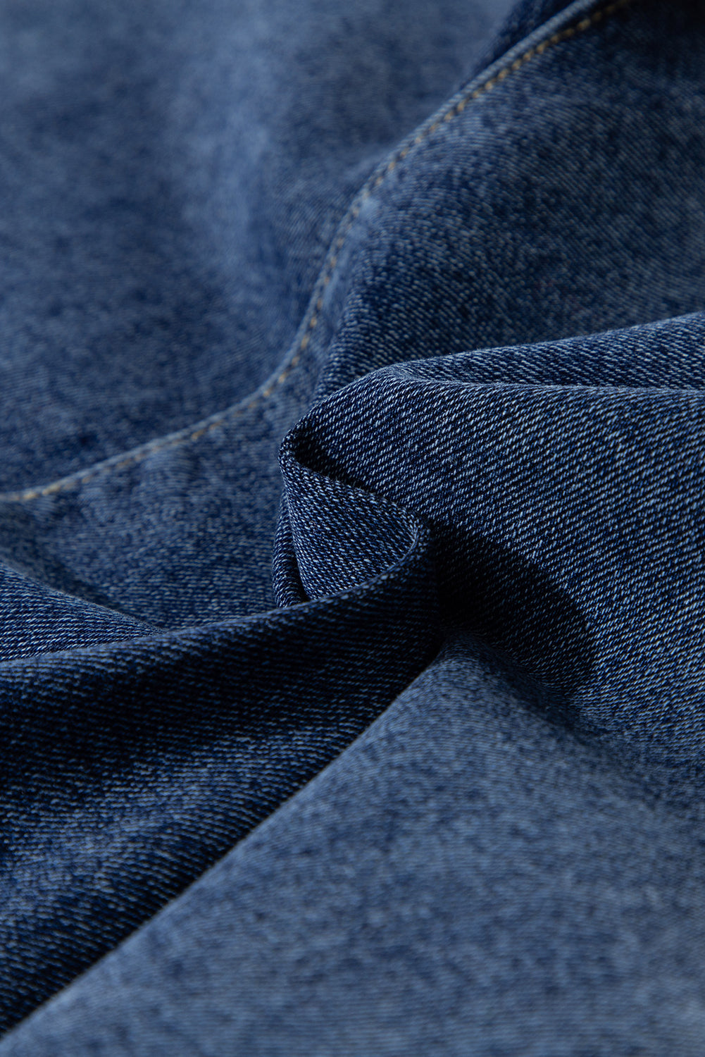 "Denim fabric close-up — soft synthetic denim mini skort by Freedom Fulfillment"