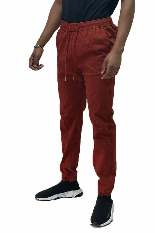 Solid Jogger Pants J133 - Burgundy