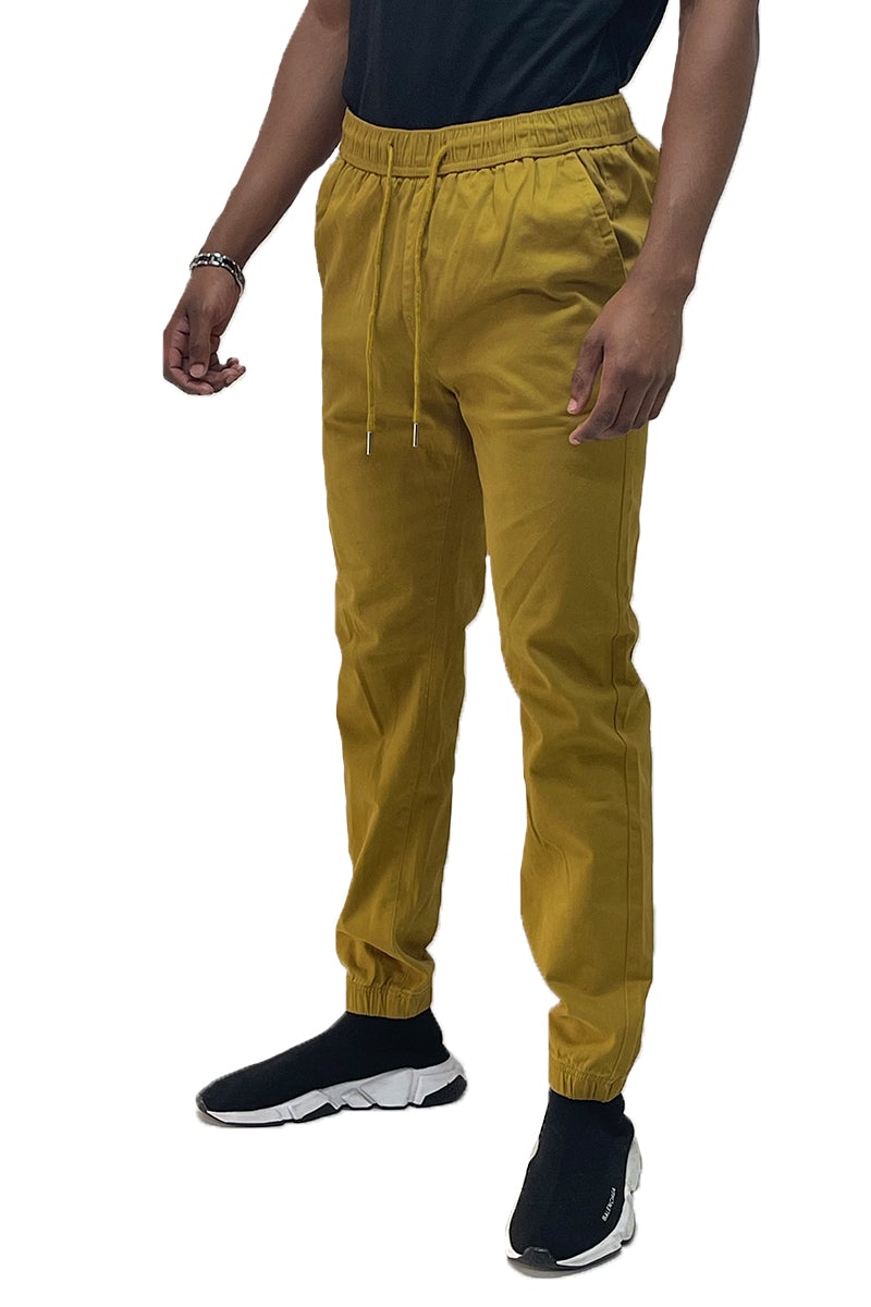 Solid Jogger Pants J133 - Mustard