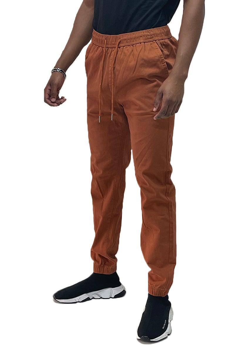 Solid Jogger Pants J133 - Rust