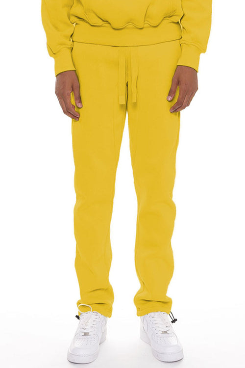 Pro Comfort Toggle Sweatpants - Yellow - Men's Premium Cotton Joggers