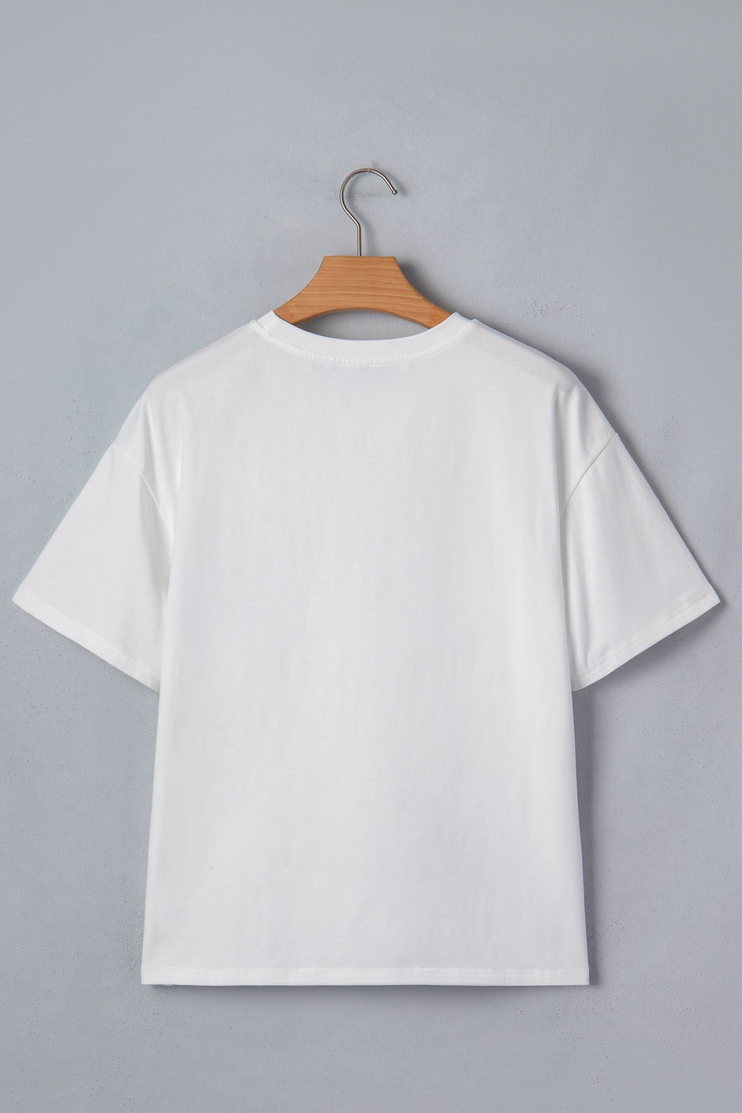 Colorblock Chest Pocket Short Sleeve Top - White - back view flat lay Freedom Fulfillment Women's fashion