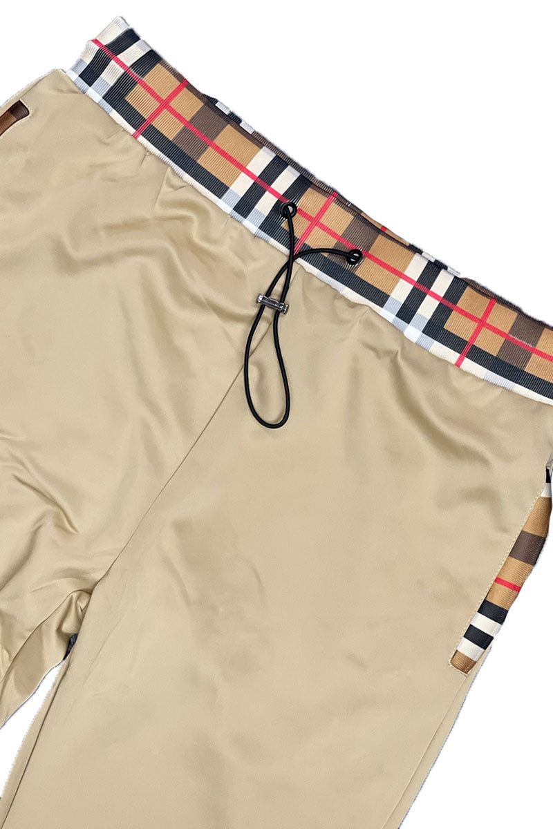Checkered Detail Track Jacket Set — Men's Premium Matching Tracksuit