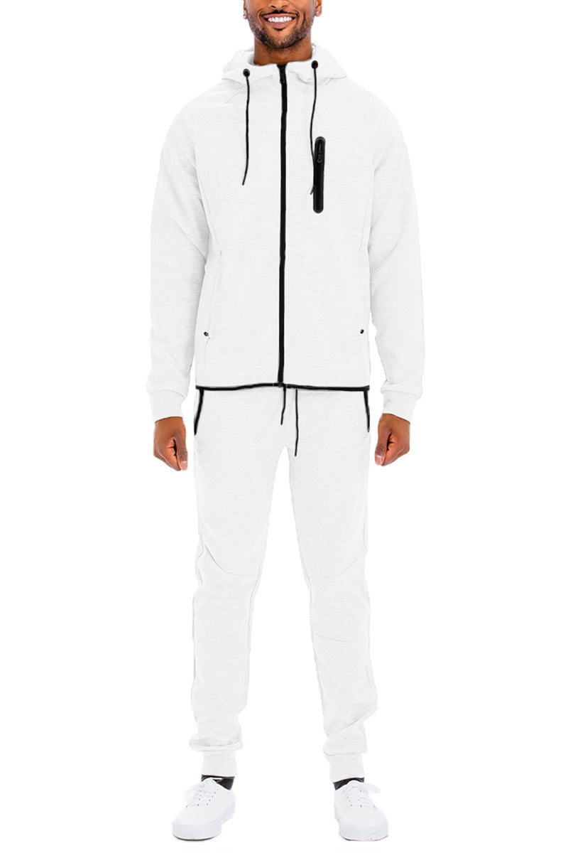 Tech Fleece Tracksuit - White - Men's Premium Hoodie & Jogger Set